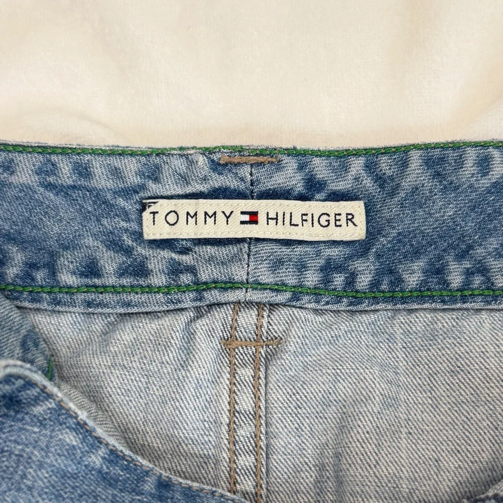 Vintage Tommy Hilfiger Denim Shorts Y2K Baggy Jorts Skater Streetwear Distressed